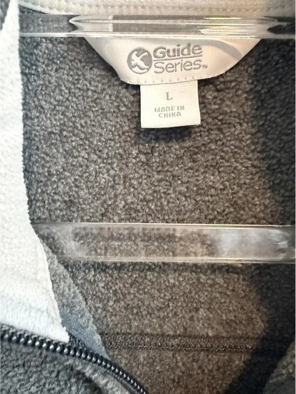 Guide Series Women’s Size Large Gray Zip Front Fleece Vest